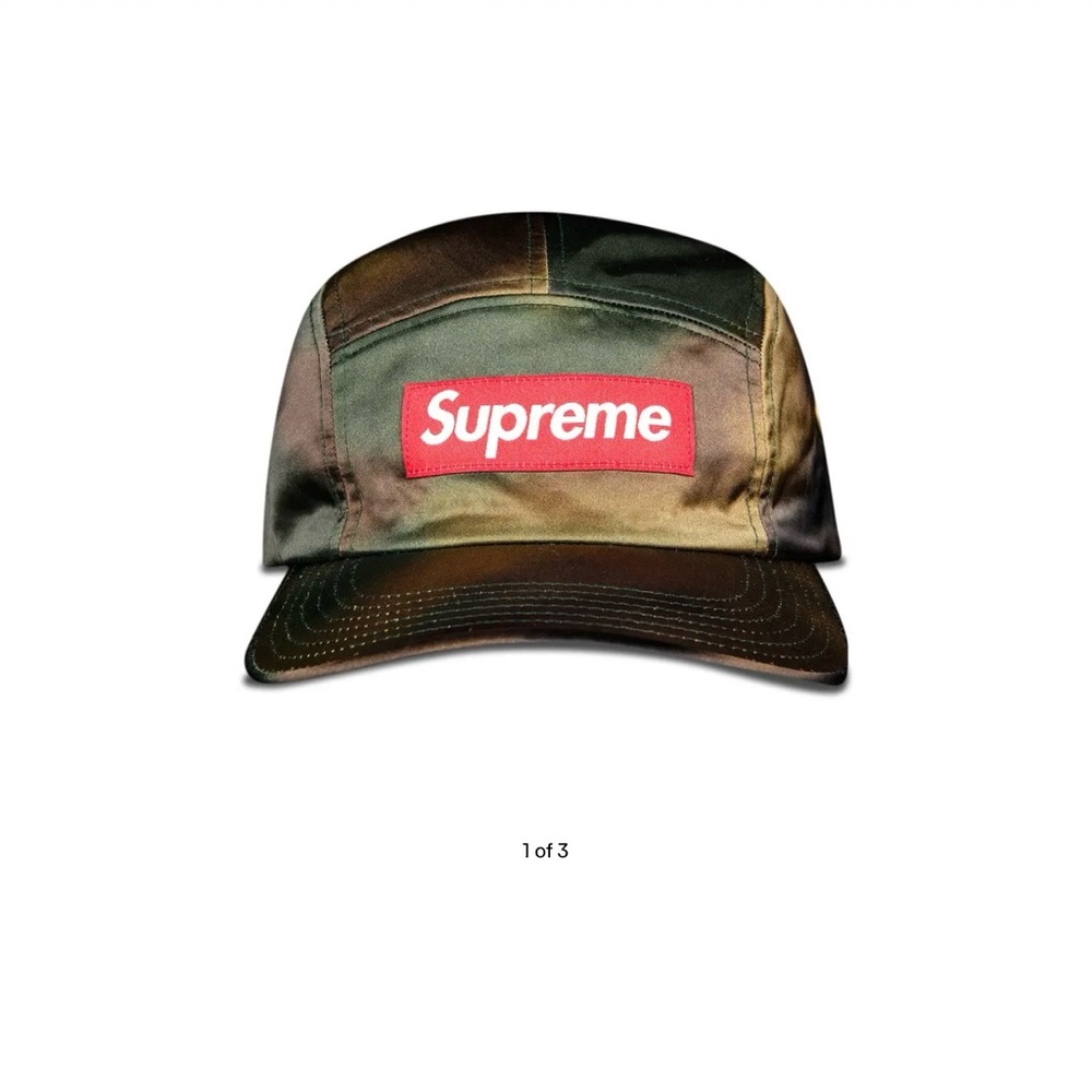 Supreme Camo Hat with Red Logo